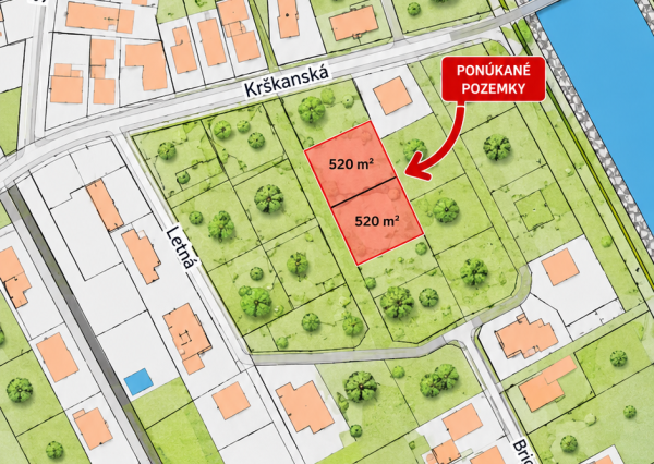 Na predaj 2 stavebné pozemky – Nitra, Horné Krškany